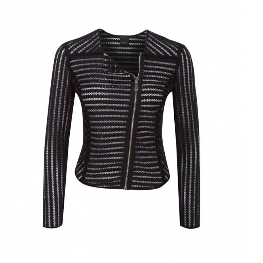 Pinko Guscio Blazer Black Rhinestone Size US 10